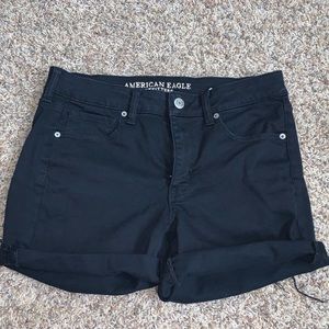 Black jean shorts